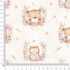 Pretty Fabrics Cute Bunch Brushed Cotton Loopback French Terry Fabrics Textile Wholesale 300g/m2