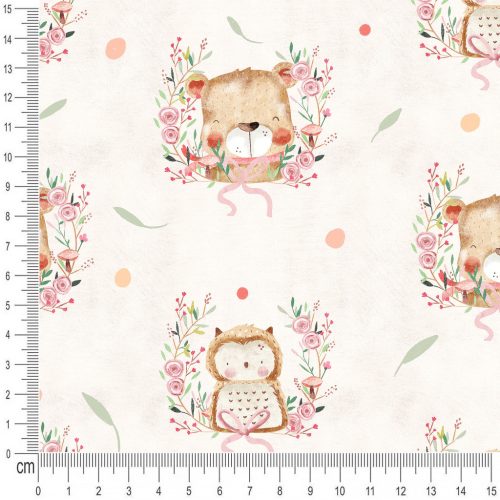 Pretty Fabrics Cute Bunch Brushed Cotton Loopback French Terry Fabrics Textile Wholesale 300g/m2