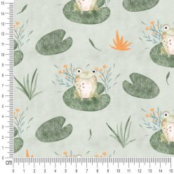 Pretty Fabrics Frogs Brushed Cotton Loopback French Terry Fabrics Textile Wholesale 300g/m2