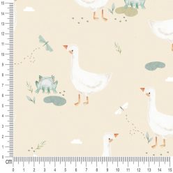 Pretty Fabrics Geese Brushed Cotton Loopback French Terry Fabrics Textile Wholesale 300g/m2