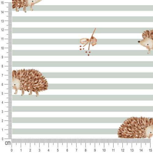 Pretty Fabrics Hedgehogs Brushed Cotton Loopback French Terry Fabrics Textile Wholesale 300g/m2