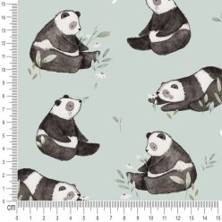 Pretty Fabrics Pandas Brushed Cotton Loopback French Terry Fabrics Textile Wholesale 300g/m2