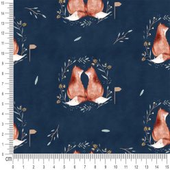 Pretty Fabrics Fox Pair Cotton Canvas Fabrics Textile Wholesale 250g/m2