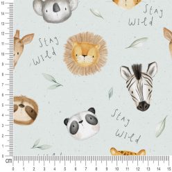 Pretty Fabrics Stay Wild Cotton Canvas Fabrics Textile Wholesale 250g/m2