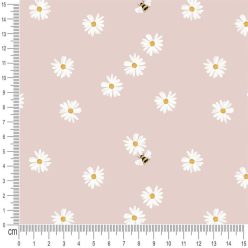 Pretty Fabrics Daisy Cotton Loopback French Terry Fabrics Textile Wholesale 300g/m2