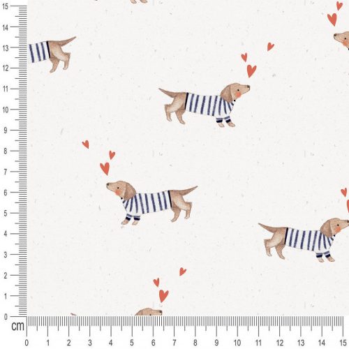 Pretty Fabrics Dachshund Cotton Jersey Fabrics Textile Wholesale 220g/m2
