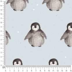 Pretty Fabrics Penguin Chicks Cotton Jersey Fabrics Textile Wholesale 220g/m2