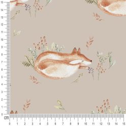 Pretty Fabrics Soft Amber Fox Cotton Jersey Fabrics Textile Wholesale 220g/m2
