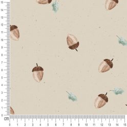 Pretty Fabrics Acorns Cotton Woven Fabrics Textile Wholesale 150g/m2