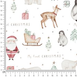 Pretty Fabrics First Christmas Waterproof Oxford Polyester Fabrics Textile Wholesale 220g/m2