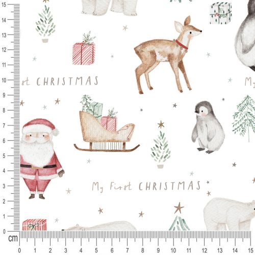 Pretty Fabrics First Christmas Waterproof Oxford Polyester Fabrics Textile Wholesale 220g/m2