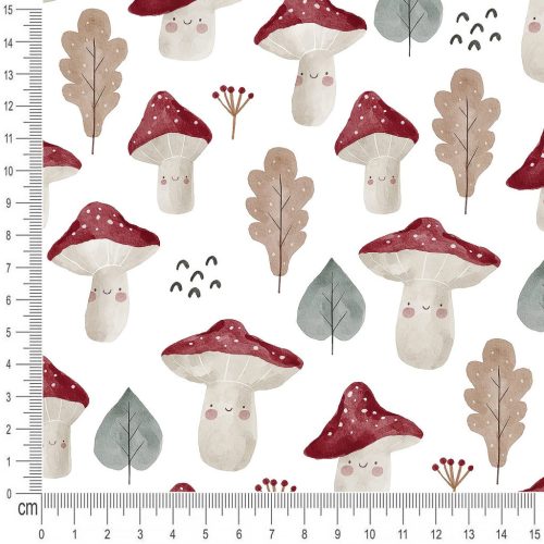 Pretty Fabrics Mushrooms Waterproof Oxford Polyester Fabrics Textile Wholesale 220g/m2
